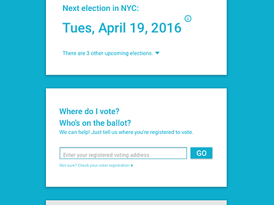 Voting Information UI data election product design ui ux voting