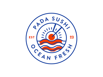 Pada Sushi branding logo ocean sushi