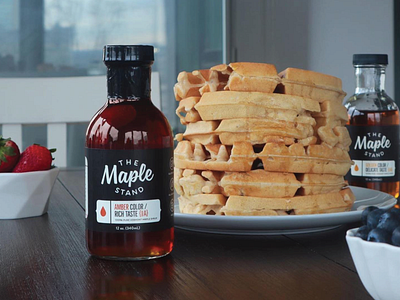 The Maple Stand branding maple syrup packaging syrup