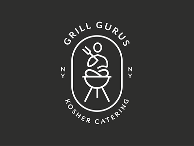 Grill Gurus bbq branding catering grill guru logo