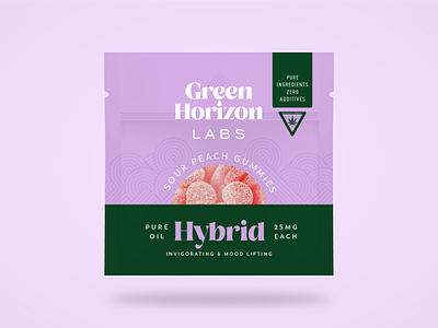 Green horizon Edibles branding edible gummies marijuana packaging