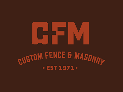 Custom Fence & Masonry branding logo masonry outdoors