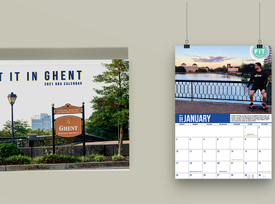 Get it in Ghent - 2021 GBA Calendar Design design graphic design print print design