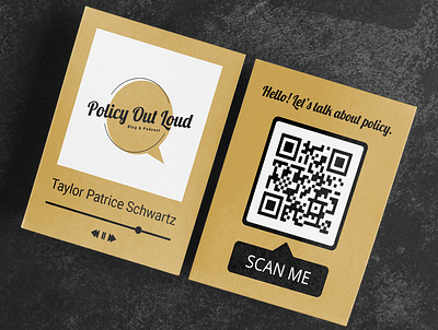 Policy Out Loud - Business Card Design business card graphic design print print design