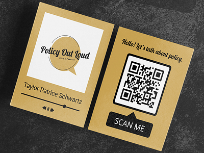 Policy Out Loud - Business Card Design