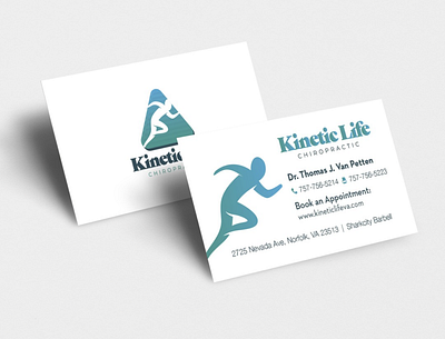 Kinetic Life Chiropractic - Business Card Design business card graphic design print print design
