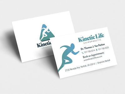 Kinetic Life Chiropractic - Business Card Design business card graphic design print print design