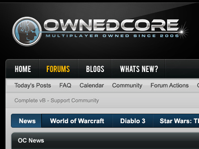 OC Forum Preview bar bars black design forum gamer gloss header navigation