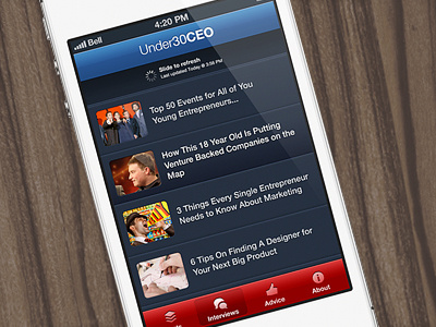 Mobile News App app application design gui iphone mobile news phone ui ux