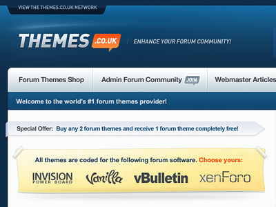 Theme Shop Concept design forums shop store store front styles templates themes web