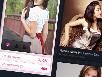 Social Website for Models design girls homepage icons media model models platform profile social website women