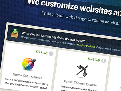 We Tweak Things code company css design gray grunge header portfolio web website