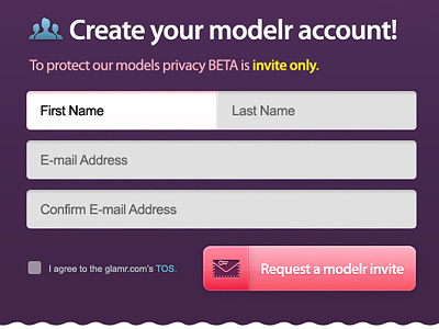Clean Sign-up Form account clean colorful create form light login pink pro purple sign up simple ui user web 2.0