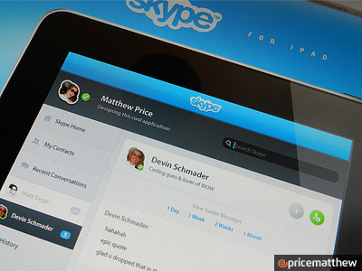 Skype iPad Concept