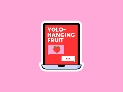 YOLO-hanging fruit art business humor iconography illustration punny business tech vector