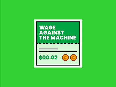 Wage against the machine art business humor iconography illustration punny business tech vector