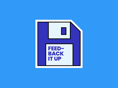 Feedback it up art business humor iconography illustration punny business tech vector