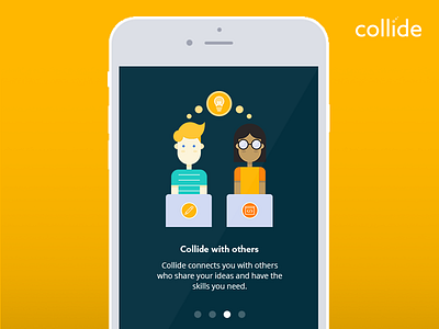 Collide Onboarding Screen 3 (Updated) app illustration mobile onboarding ui web