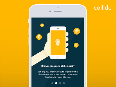 Collide Onboarding Screen 2 (Updated) app illustration mobile onboarding ui web