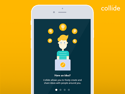 Collide Onboarding Screen 1 (Updated) app illustration mobile onboarding ui web