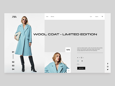 Zara Design Concept clothes fashion ui ux zara