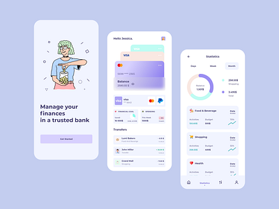 Solbank- Finance Mobile App bank banking finances transfer ui ux