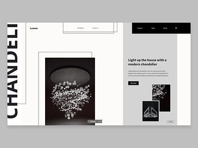 Chandelier store ui chandelier store ui ux