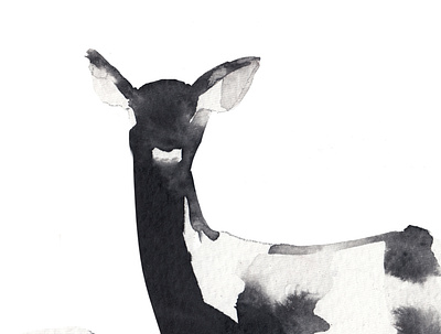 Deer book illustration brushes deer illustration layer style layered scanned watercolor