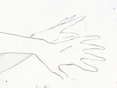 Hands hands illustration pencil scanned