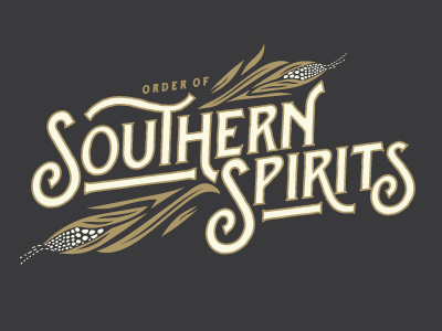 Order of Southern Spirits alcohol illustration typography vodka