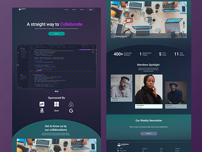 Community Landing Page design illustration landing pages popular ui ux web design