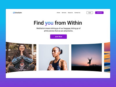 Meditation Website design landing pages popular ui ux web design