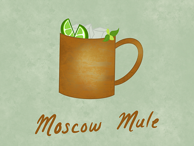 Moscow Mule apple pencil cocktail ipad procreate visual design