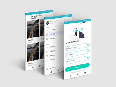 Travel App Concept clean design modern app travel agency travel app ui