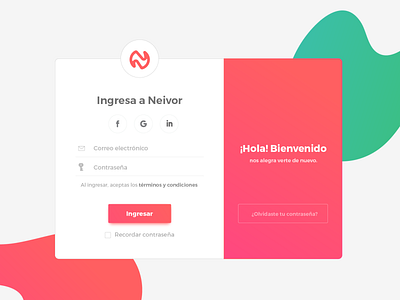 Login Neivor app app design brand branding branding design daily ui design inspiration interface login logo ui ux web