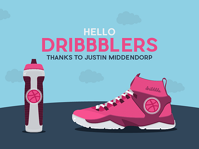 First Shot On Dribbble airballon debut dribbble first freedom idea inspiration invite safety shot sport