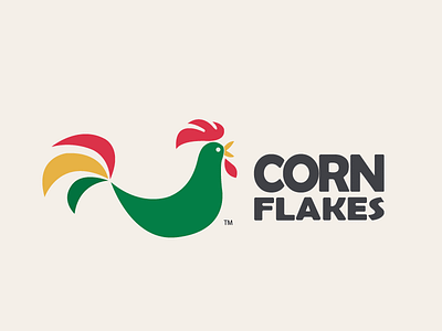 Corn Flakes Concept brand break breakfast concept draw food graphic design illustration inspiration kawai logo vector