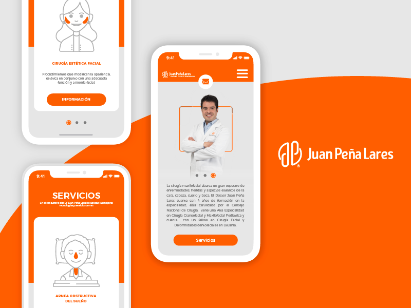 Juan Peña Lares Web Design iphone operation dent design web iu ux web deisgn website layout interface landing