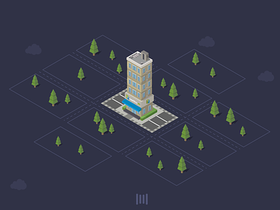 Isometric City 3d app city color game icon illustration iso isometric ui
