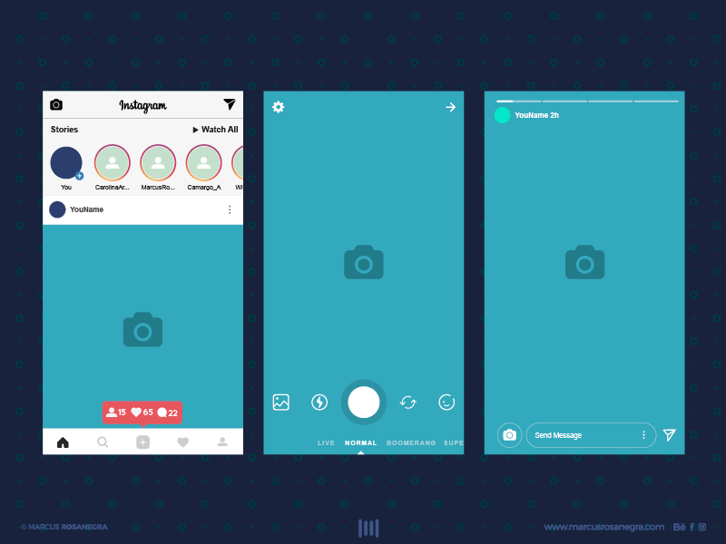 Download INSTAGRAM STORIES FREE INTERFACE by Marcus Rosanegra on ...