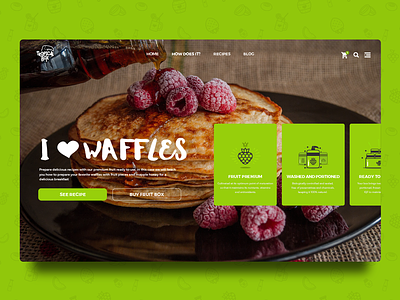 Dribbble Daily UI 005 - Web Icon brand daily 100 daily ui daily ui 005 food fruit icon inspiration interface interface design landing page web web deisgn