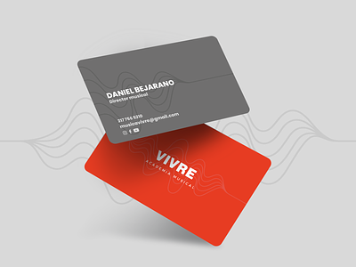 Vivre Business Card brand design branding business card design business cards businesscard logo design logos logotype music