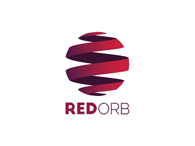 Red Orb branding design icon logo minimal sphere vector