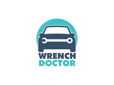 Wrench Doctor app branding design flat icon logo minimal sphere vector web