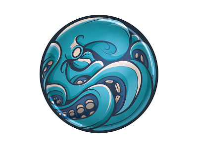 Octo-Orb design fantasy graphic design icon illustration illustrator logo octopus octopus logo orb sea sphere vector