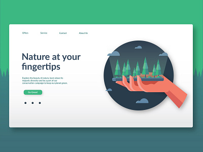 Nature at your fingertips branding conservation design flat graphic design illustration nature ui ux vector wildlife