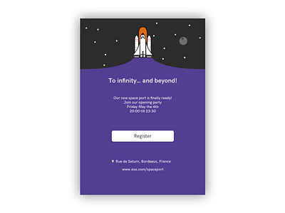 Spaceport opening - Daily Design colors design esa illustration invite nasa ship space