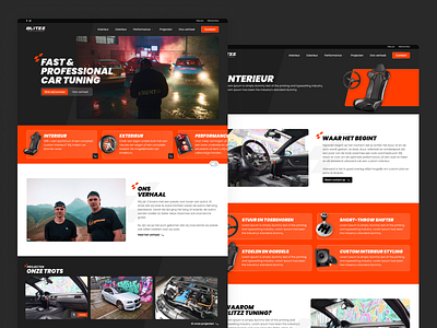 Car tuning website - Blitzz Tuning & Performance 3d bmw car cartuning f1 formula1 garage honda race racecar shop sportscars tuning webdesign
