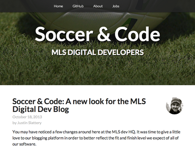 MLS Digital Dev Blog blog jekyll mls soccer