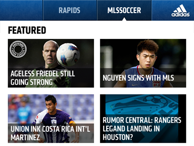 MLS MatchDay iPhone News app featured iphone mls mobile news